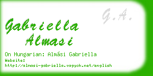 gabriella almasi business card