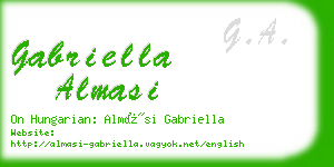 gabriella almasi business card